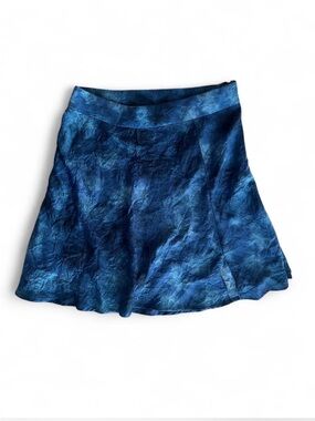 Free People Blue Tie-Dye Mini Skirt